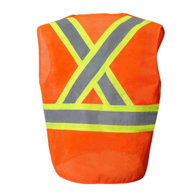 Veste de sécurité orange dos