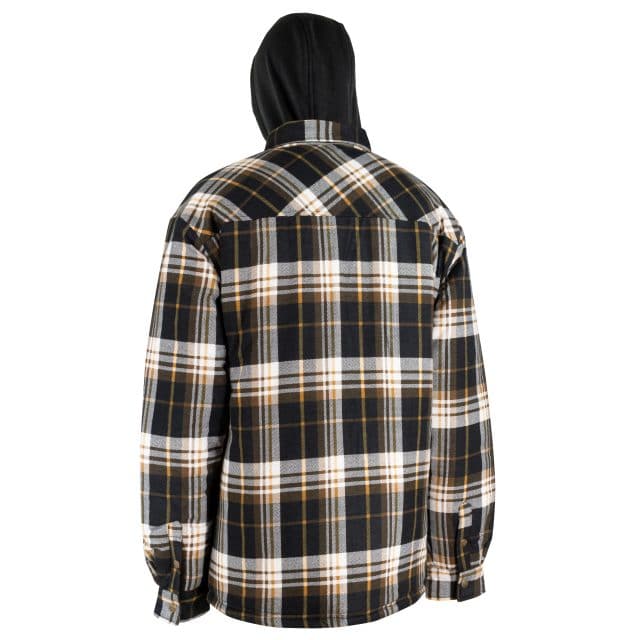 QUILTED FLANNEL SHIRT WITH HOOD AND RUSTPROOF SNAPS