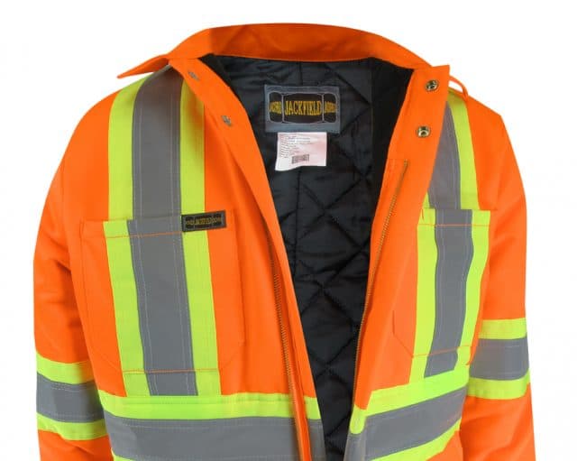 INSULATED COVERALL WITH ZIPPER ON THE LEGS AND REFLECTIVE STRIPES