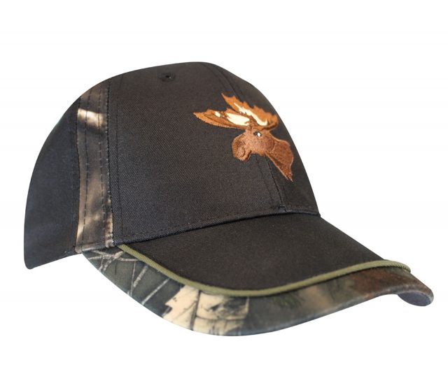 CAP WITH TRIMMING AND MOOSE EMBROIDERY. SOLD BY THE DOZEN-4108