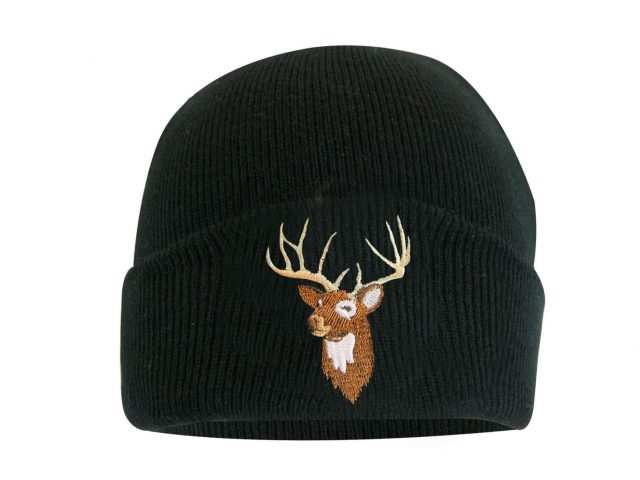 LINED TUQUE WITH ANIMAL EMBROIDERY. SOLD BY THE DOZEN-3842