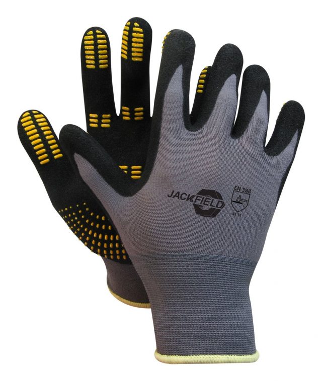 NITRILE GLOVE WITH PVC LINES
