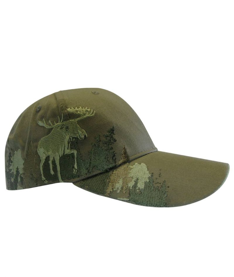 Hunting cap with animal embroidery on the side.-3968