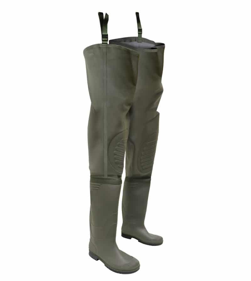 PVC/POLYESTER HIP WADER WITH PVC/NITRILE BOOTS