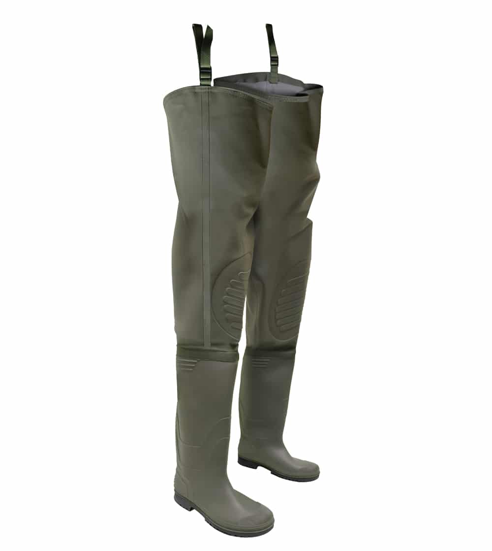  Hip Wader, Lightweight Hip Boot For Men And Women, 2-Ply  PVC/Nylon Fishing Hip Wader Brown Size 8