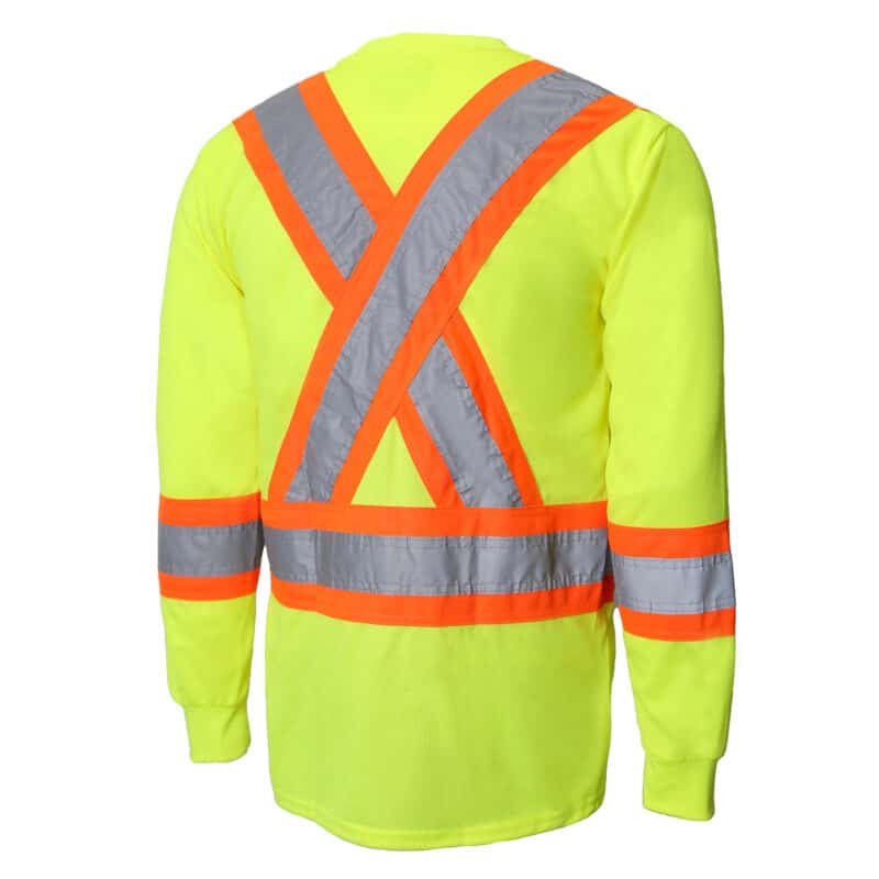 Jackfield - High visibility long sleeve t-shirt, orange, medium (M).  Colour: orange. Size: m