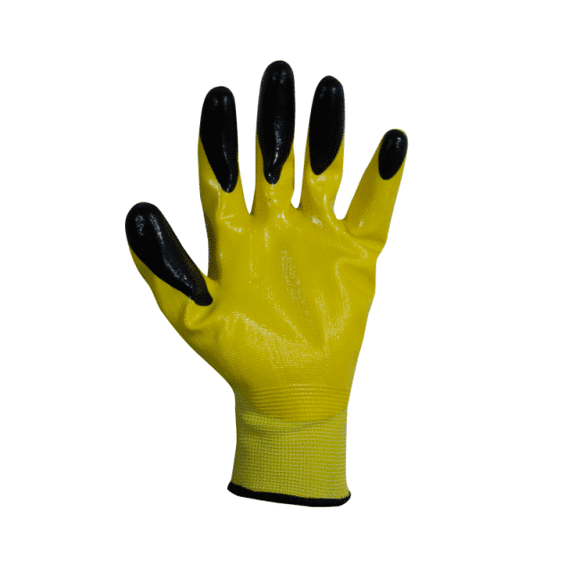 gant de nitrile jaune