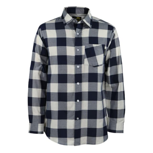 FLANNEL SHIRT WITH REGULAR PLASTIC BUTTONS