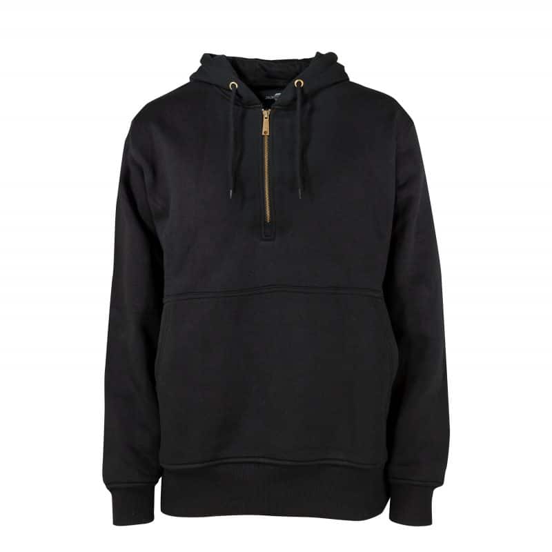 HOODED COTTON SWEATER WITH 1/4 ZIP - Jackfield