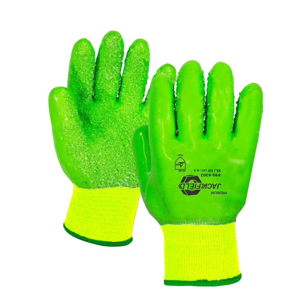 ELASTIC WRIST THERMAL PVC GLOVES WITH PEBBLE PALM Jackfield