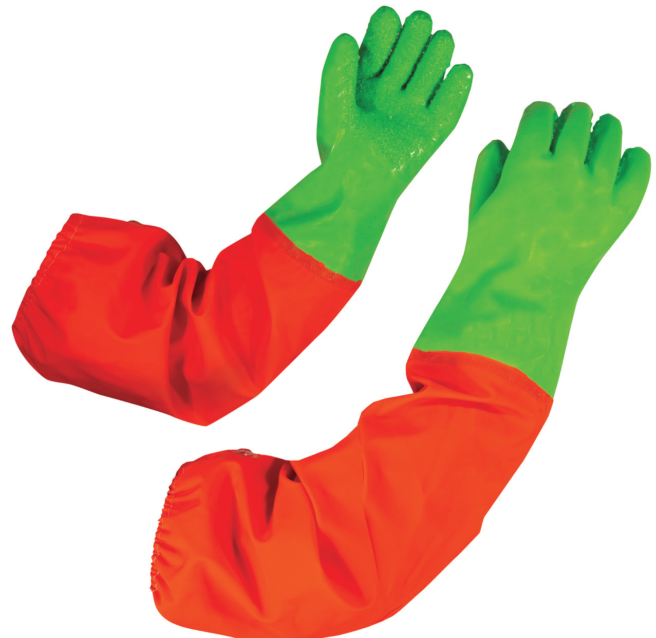 THERMAL PVC GLOVES WITH PEBBLE PALM - 28'' LONG