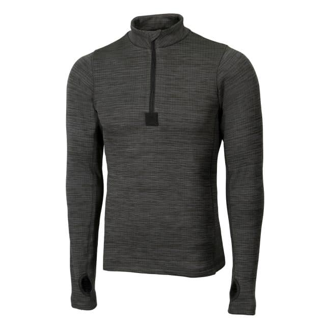 WAFFLE POLYESTER BASE LAYER TOP WITH 1/4 ZIP