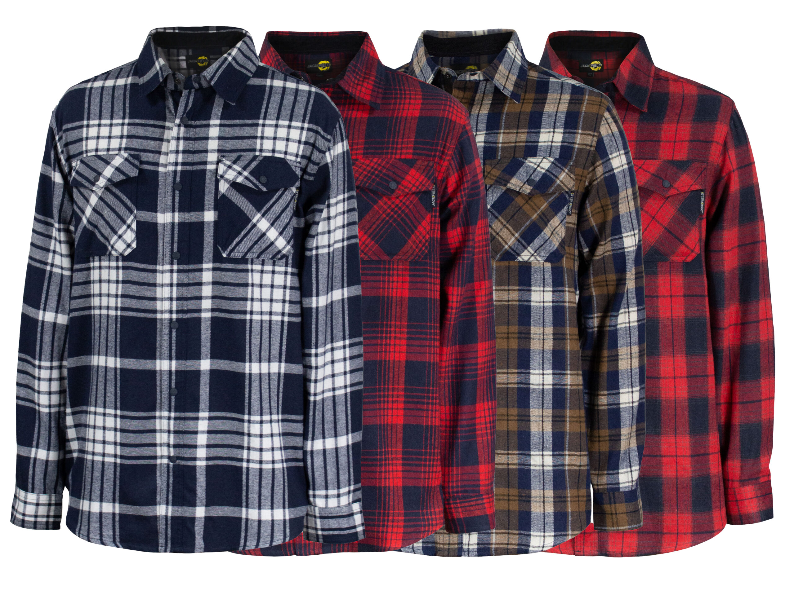 FLANNEL SHIRT WITH SNAPS, ASSORTED CHECKS PATTERNS - Jackfield